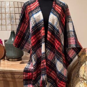 PLAID CAFTAN/SCARF